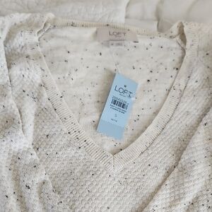 NWT LOFT OUTLET VNECK SWEATER SMALL PETITE